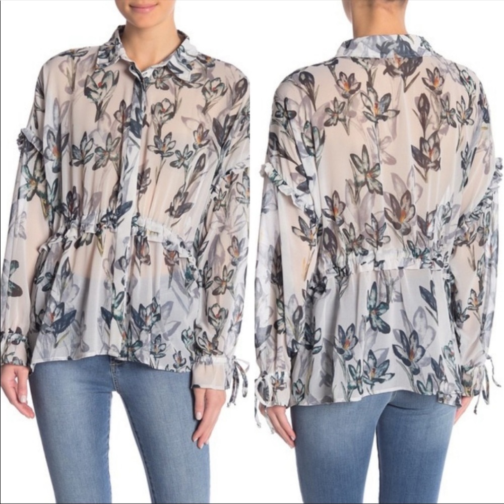Religion Adorn Floral Blouse - S